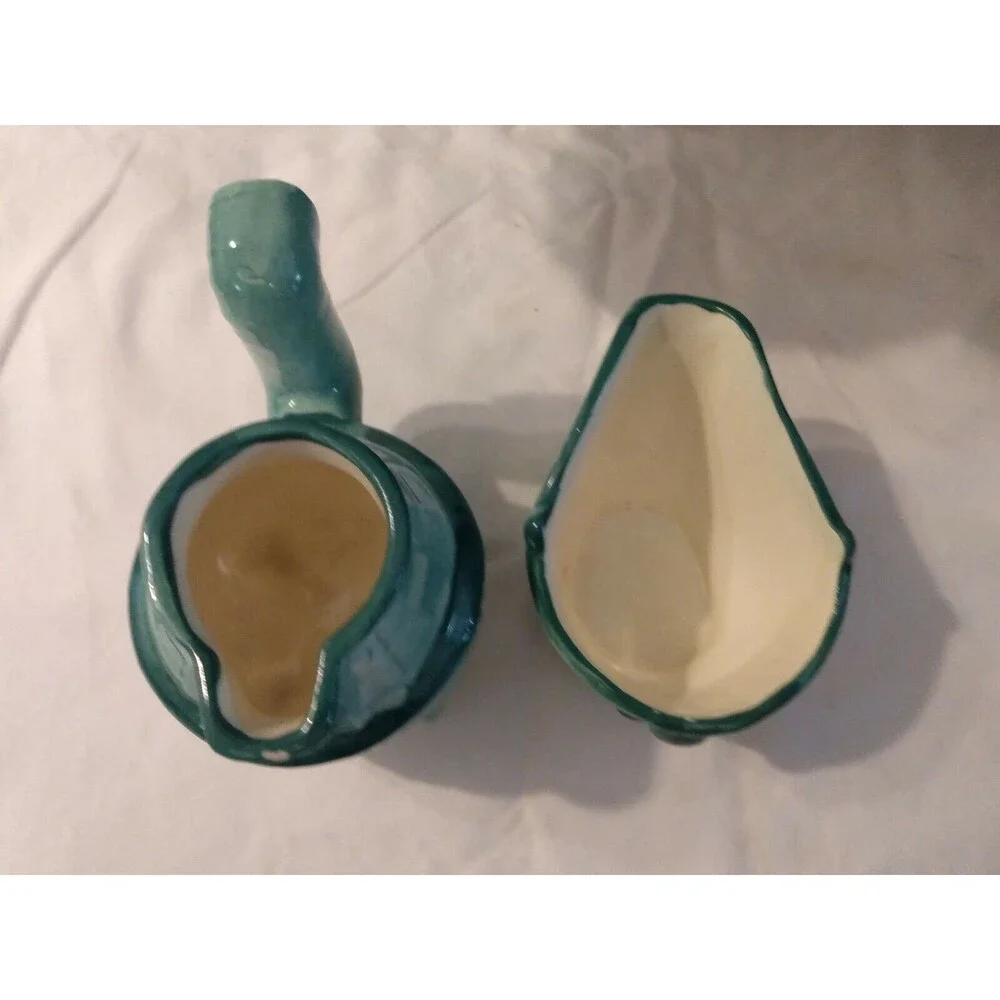 Brayton Laguna Sugar Creamer Potbelly Stove Ash Can 1943 California Pottery